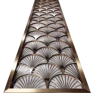 Modern gold room dividers partitions screen floor ceiling