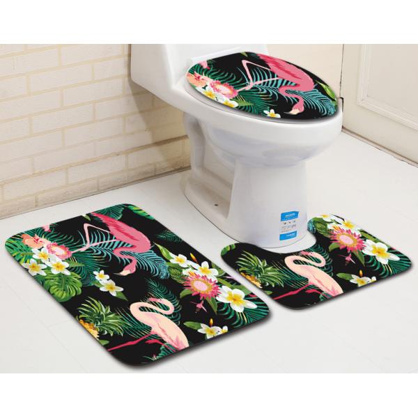 Flamingo Toilet Seat Cushion 45*37 Carpet Toilet Seat Cover
