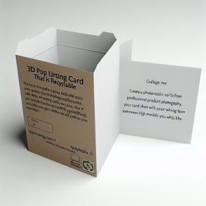 Recyclable 3D Pop Up Greeting Card Personalization for Personalized Wishes