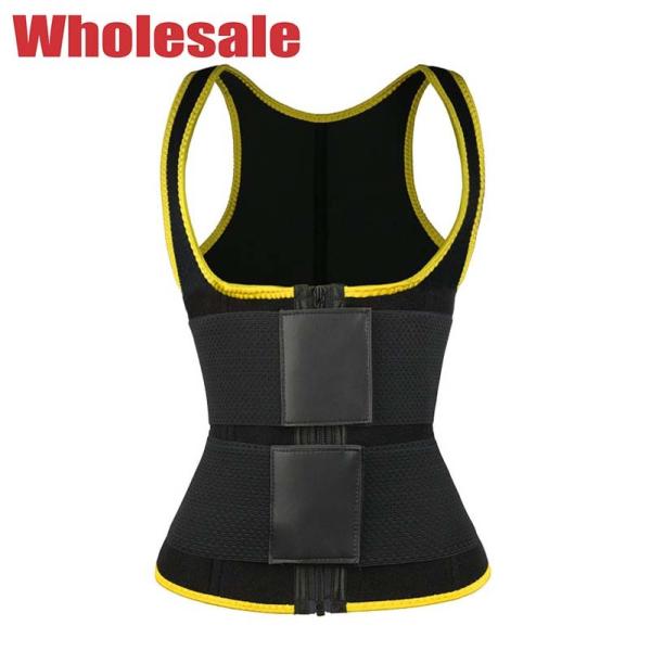 Buy 9 Steel Boned Workout Waist Trainer Vest Slimming Sauna Tank Top at wholesale prices