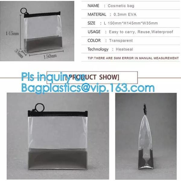 Slider zipper Plastic bag for file bag, clothing packaging bag with zipper/clothes packaging bags/PVC slider bag