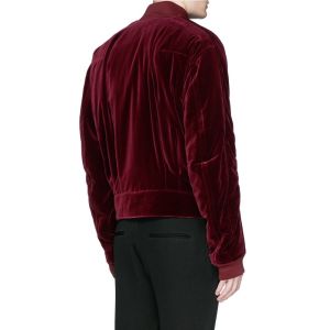 Mens Ruche Sleeve Winter Cotton Velvet Jacket
