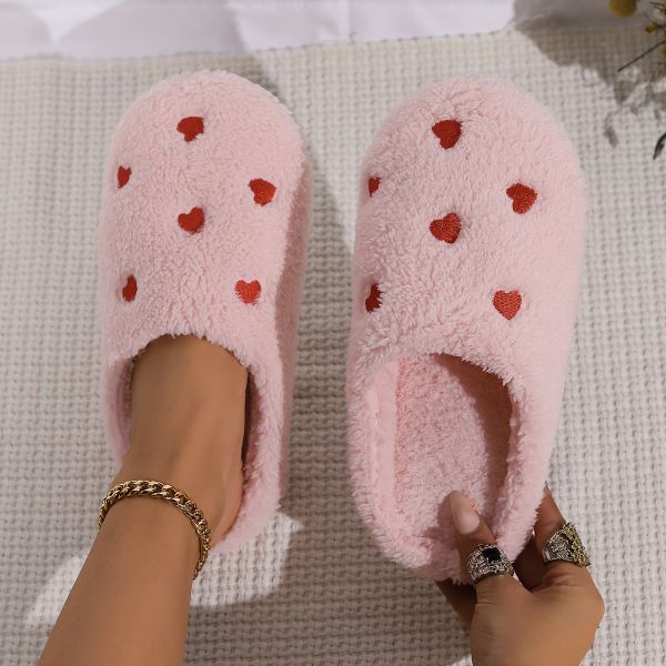 OEM Faux Fur Lined Womens Slipper Warm Comfy Memory Foam Bedroom Slippers