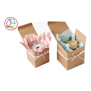 Brown Kraft Candle Boxes Recyclable Feature Customized Service