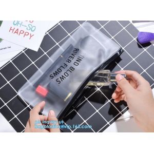 Frosted Plastic EVA Garment Packing Bag With zipper slider, EVA packaging zipper