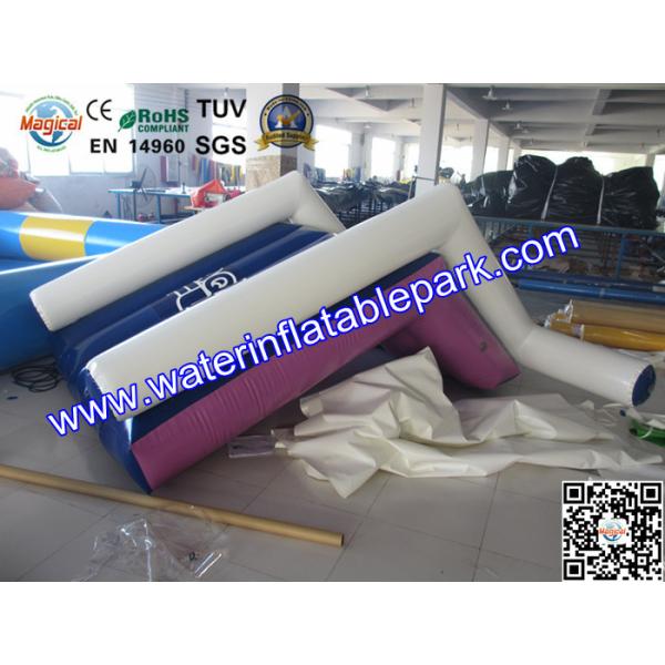 Buy Water Park Pool Floating Inflatable Water Slide / Airtight Floating Slide at wholesale prices