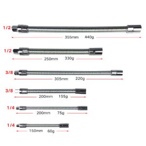 Durable and Flexible Shaft with 360° Rotation for Universal Drill Bit Connector