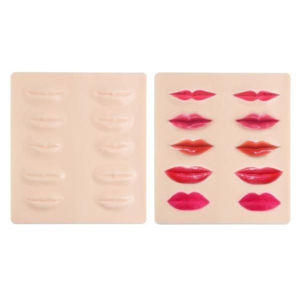 Ten 3D Lips Tattoo Practice Skin Permanent Makeup For Beauty Training
