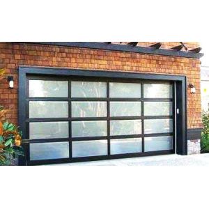Sliding 50mm 5000mm Height Glass Panel Garage Doors