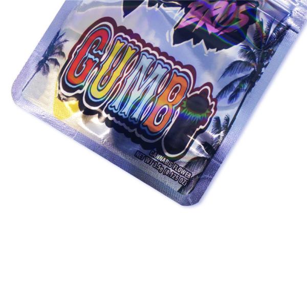 3.5g Aluminized Foil Smell Proof Mylar Packaging Bag 8th Plug Zip Lock Mylar Bags