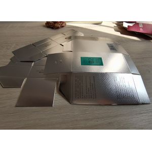 Factory supplying customized silver paper cosmetics essence packaging boxes