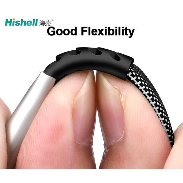 Nylon Braid Mobile Phone Charging Cable Pure Copper Core Ultraportable