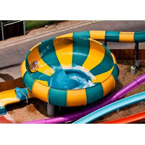 Anti - Crack Fiberglass Space Bowl Slide / Toilet Water Slide Sunproof