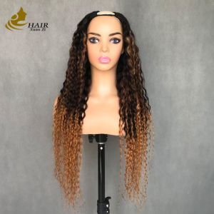 U/V Part Wig Human Hair With Clips Super Convenient