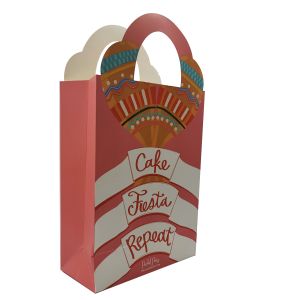 Lovely CMYK Carrier Large Christmas Shopping Bags 350G Spot Printed Paper