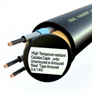 High Temperature Resistant Cable Unarmoured Or Steel Tape Armoured 0.6 / 1kV