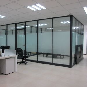 Factory Price Aluminium Dividers Tempered Glass Office Partition
