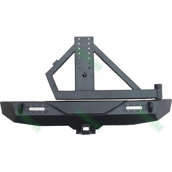 2007-2017 Wrangler JK Back Steel Power-Coated Rear Bumper With Spare Tire Carrier