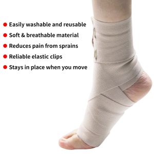 Soft Elastic Bandage Wrap High Elastic Bandage Durable Compression Crepe Bandage