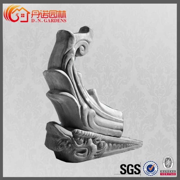 Buddhist Temple Decorative Chinese Roof Ridge Tile With Phoenix Pattern