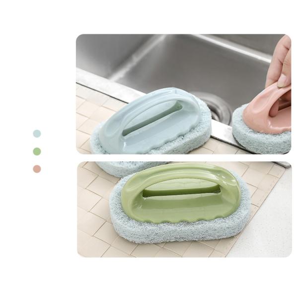 Dropshipping House hould Strong band bathtub brush with handle decontamination Kitchen Cleaning Magic Brush