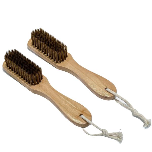 Buy Sustainable Shoe Cleaning Brush With Wooden Handle at wholesale prices