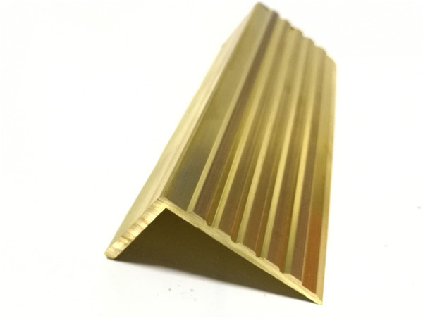 Anti Slip L2m C3604 Brass Stair Nosing With Mirror Polishing
