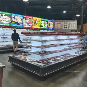 Supermarket Commercial Multideck Round Island Open Chiller Refrigeration