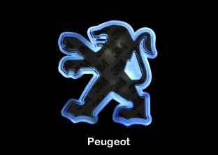 White LED Car Rear Logo Light for PEUGEOT