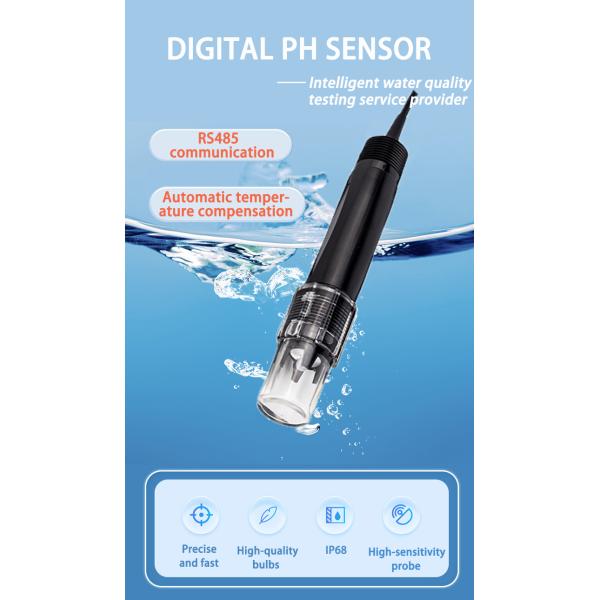 Online Water Sensor/Probe/Electrode pH Meter with Automatic Temperature Compensation