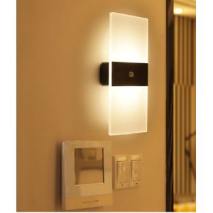 Acrylics Metal Rechargeable LED Wall Light With PIR Motion Sensor