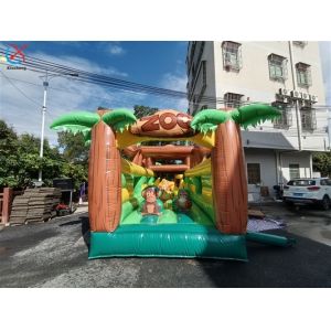 Commercial Giant Inflatable Obstacle Course Zoo Adventure Obstacle Course Bounce