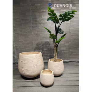 Modern Fiber Clay Planter D430*H480 Enhance Your Plant Display
