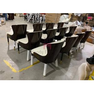 Hotel Restaurant Chairs with High Glossy Backrest Comfortably Upholstered