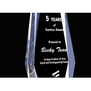 Glass Crystal Trophy Cup Awards Cup Customized Size With Sandblasting Logo