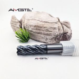 AlTiCrN 5 Flute Carbide End Mill for Steel High Performance CNC Milling Cutter