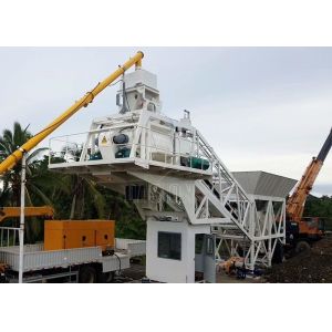 Mobile Concrete Mixing Plant , Optimized Mini Cement Batching Plant Equipment