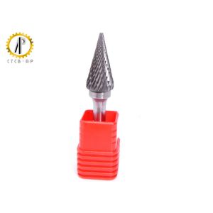 Taper Shape Cemented Tungsten Carbide Rotary File , Double Cut Carbide Rotary