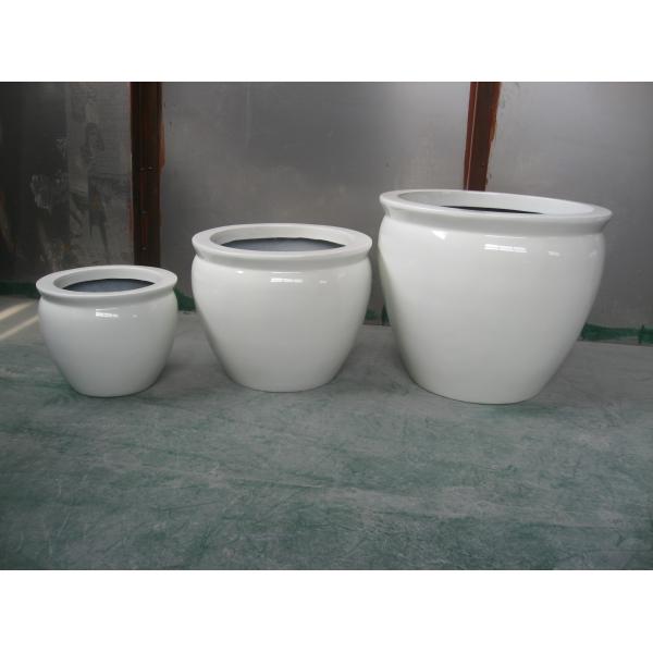 Fiberglass Plant Pot With Variety Of Sizes Fiberglass Flower Planters Matte Finished Customized