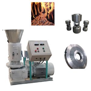4-12mm Wood Pellet Press Machine 0.8-4ton/H Automatic Lubrication Feed Pellet