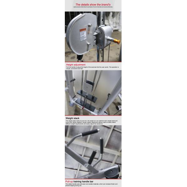 Silver Frame Dual Adjustable Gym Pulley Machine For Training