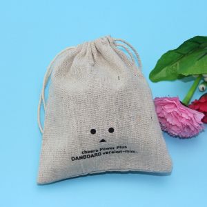 Silk Printing Cotton Rope Linen Jute Drawstring Bag