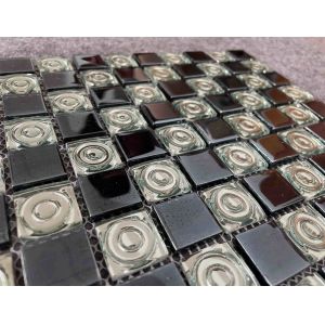 Electroplated Glass Mosaic Tiles 300x300mm for Swimming Pools