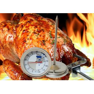 Quality Stainless Steel Bimetal Microwave BBQ Meat Thermometer High Accuracy 3&quot; Dial Diameter for sale