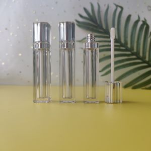 Square Empty Lip Gloss Tubes Gold Containers 100PCS 3ml