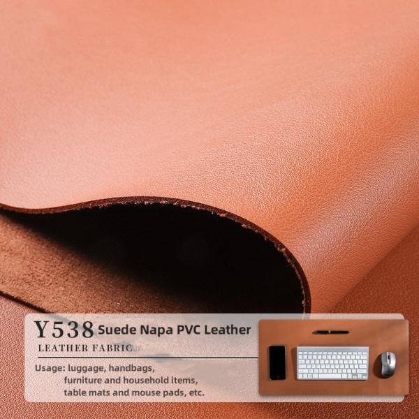 PVC Faux Suede Leather Fabric Anti Fouling For Handbag / Mouse Pad Cover
