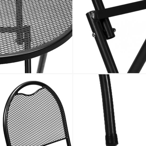 Outdoor Cafe Bistro Patio Custom Logo Dining Table and Chair Sets with Stackable Design