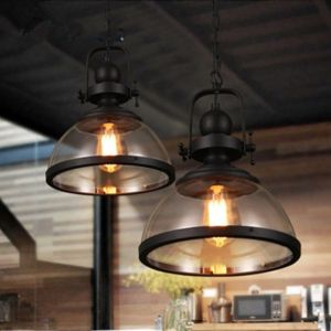 China Vintage Industrial glass Pendant Lights Loft iron antique Hanging Lamp(WH-GP-89) on sale