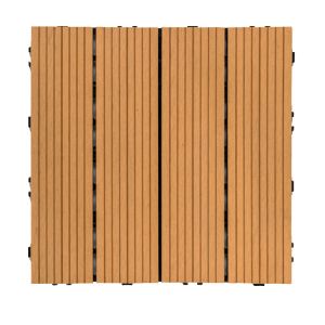 Residential Outdoor Decking Tile Embossed Waterproof Wood Deck Planks