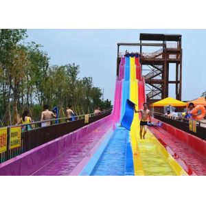 Excited Large Outdoor Rainbow Water Slide Weather Resistance